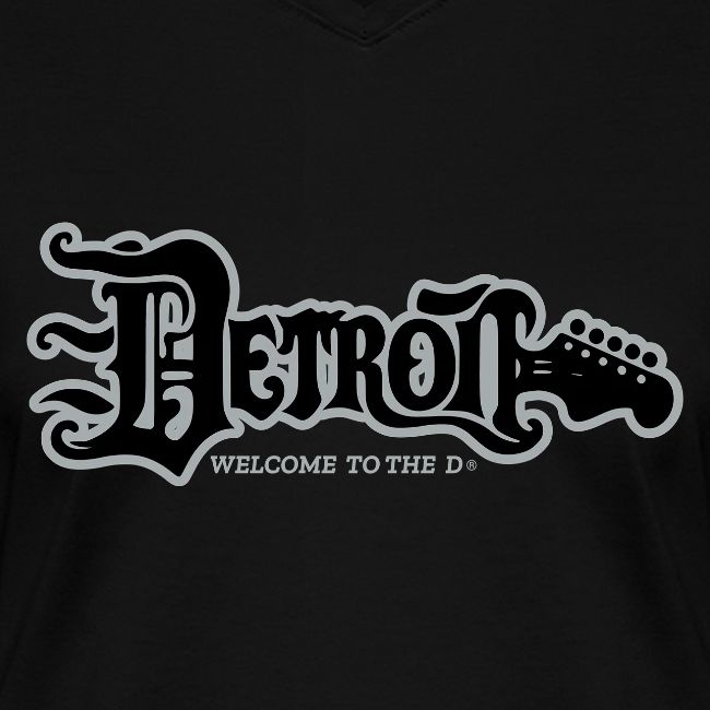 DETROIT GUITAR WTTD BLK SLR REG FONT