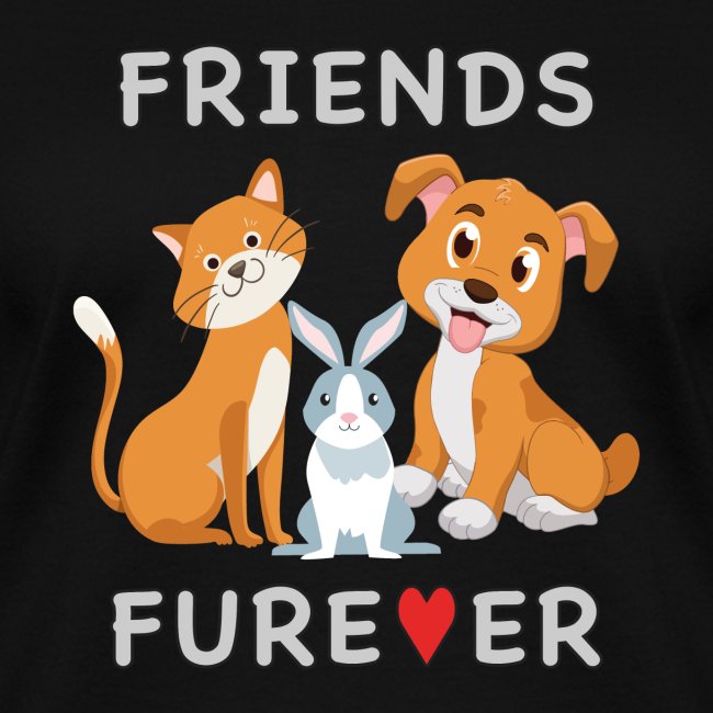 Friends Forever BFF Dog Cat Bunny Rabbit Kids Gift