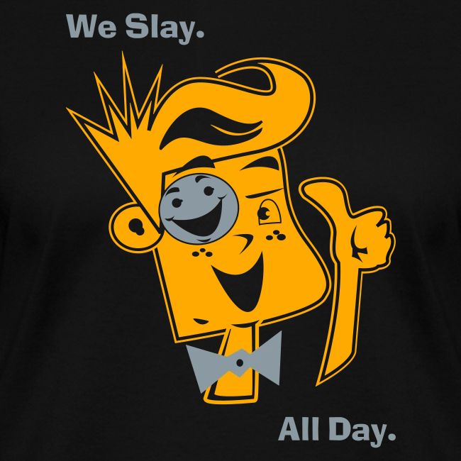 We Slay All Day Shiny Shirt Metallic Silver & Gold