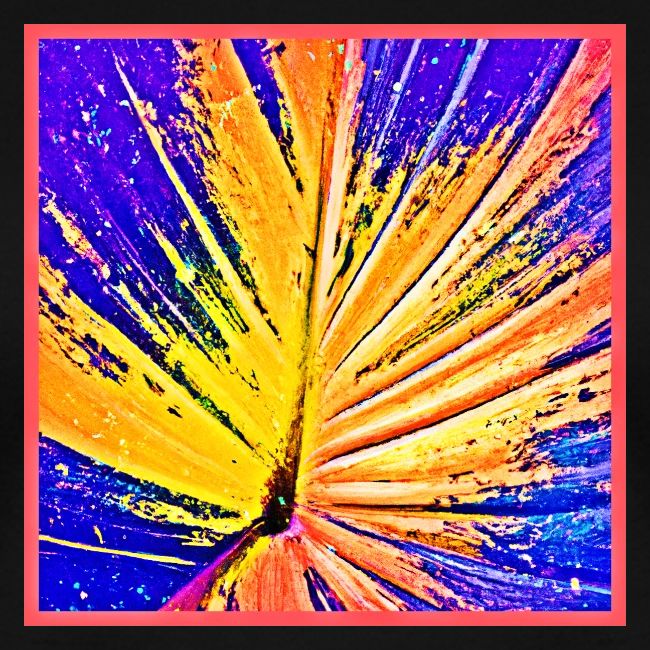 Vibrant Neon Leaf Pattern