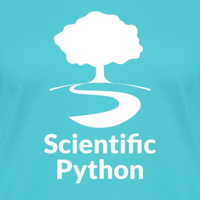 scientific python white logo tee