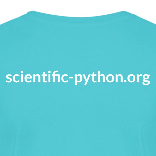 scientific python white logo tee