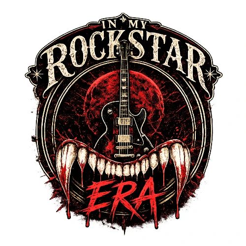 In my (Vampire) Rockstar Era - Women's V-Neck T-Shirt