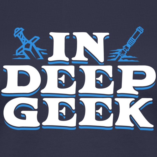 In Deep Geek Logo Full White