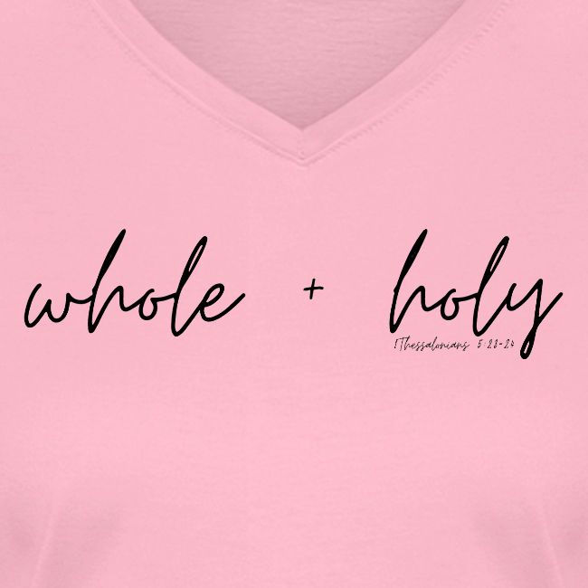 Whole + Holy Script Design -QR Black