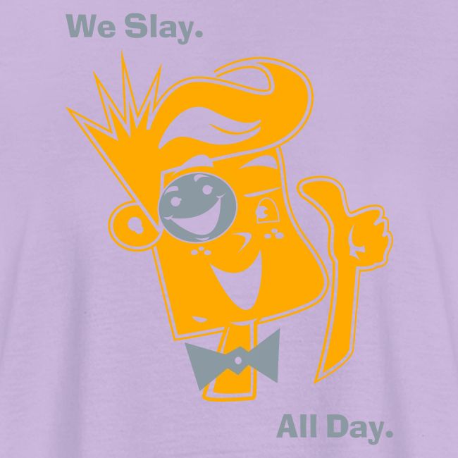 We Slay All Day Shiny Shirt Metallic Silver & Gold