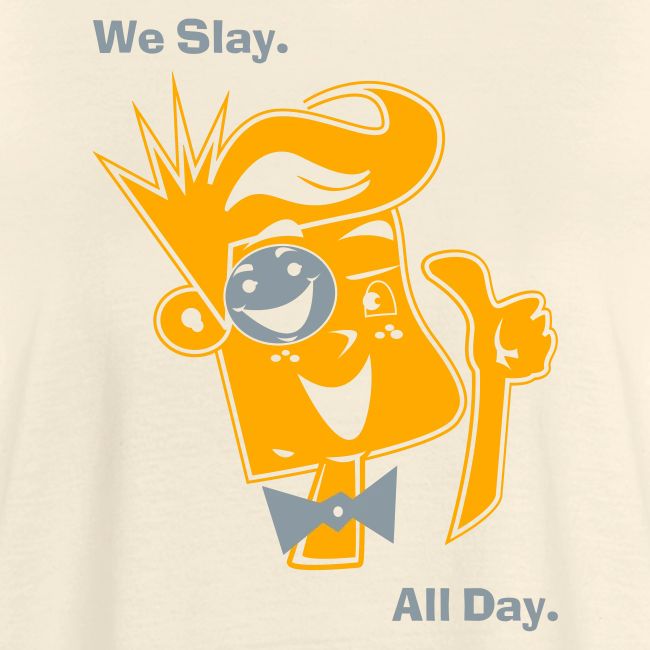 We Slay All Day Shiny Shirt Metallic Silver & Gold