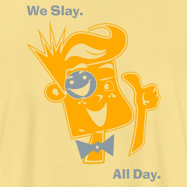 We Slay All Day Shiny Shirt Metallic Silver & Gold