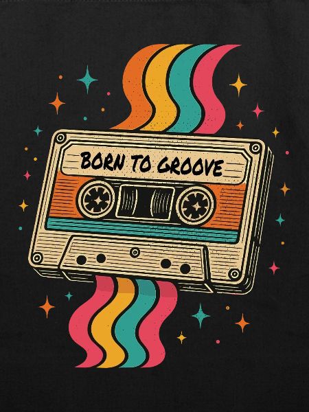 Vintage Boho Cassette Tape Design
