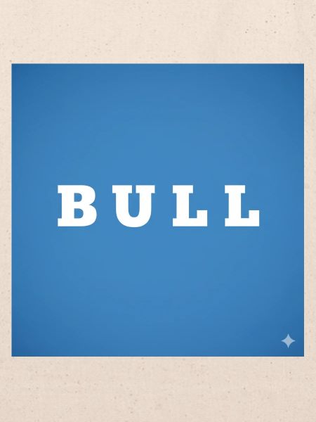 Bull Bold on Blue