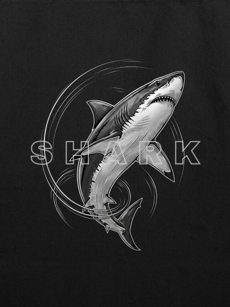 Shark Circle Mono Graphic