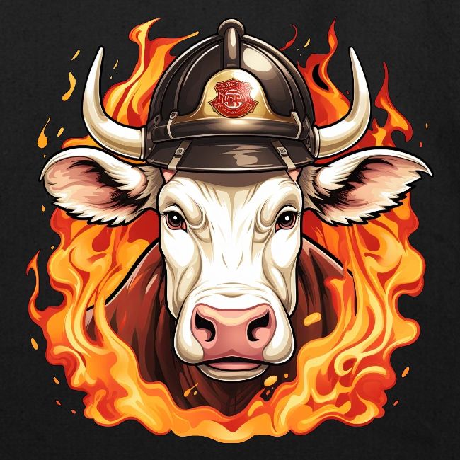 Firefighter cow