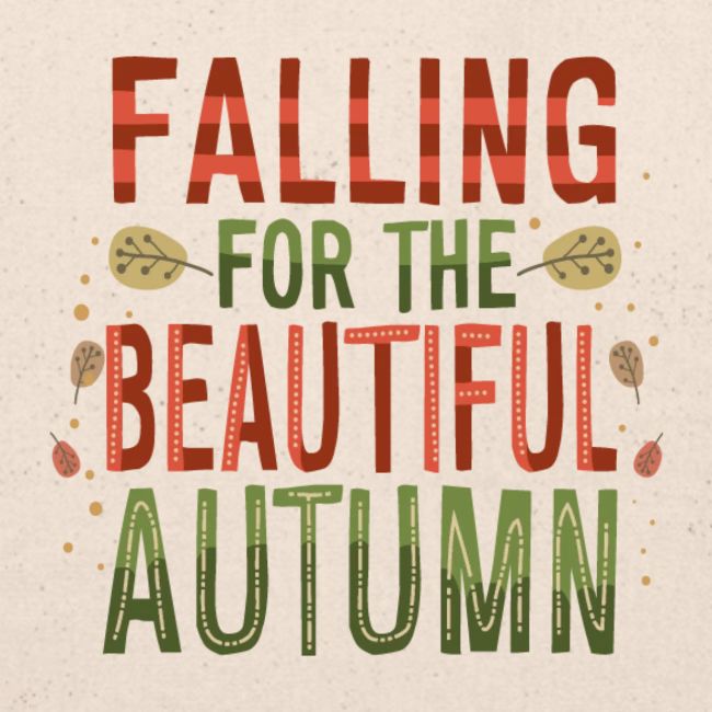 Falling for the beautiful autumn.