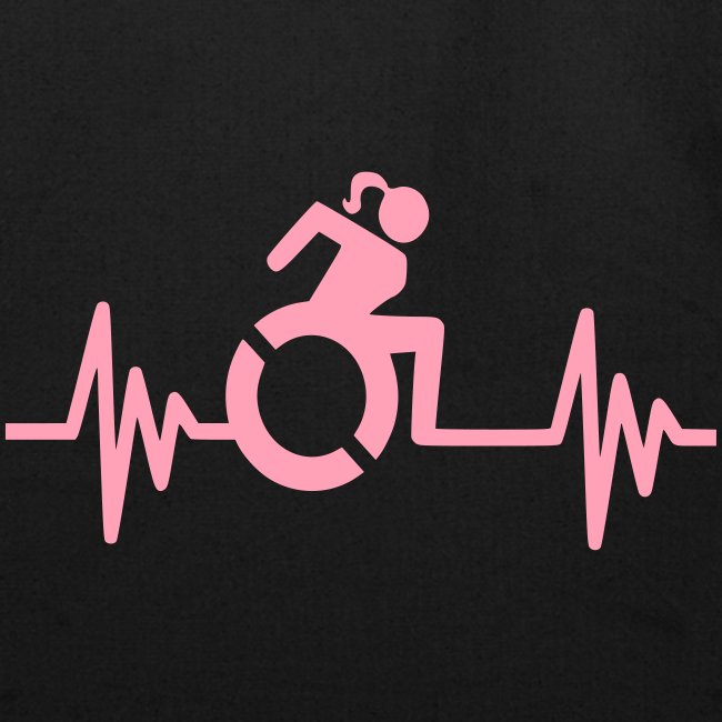 Wheelchair girl with a heartbeat. frequency #
