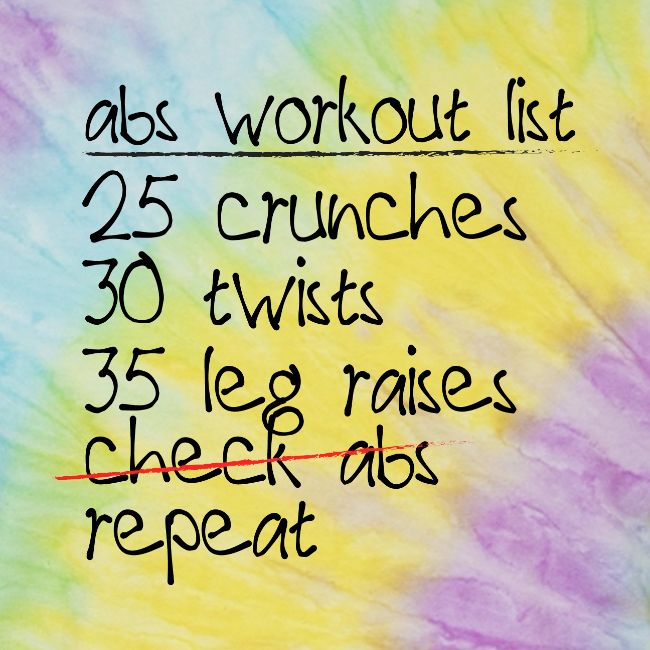 Abs Workout List