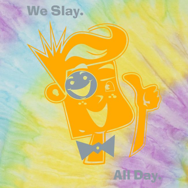 We Slay All Day Shiny Shirt Metallic Silver & Gold