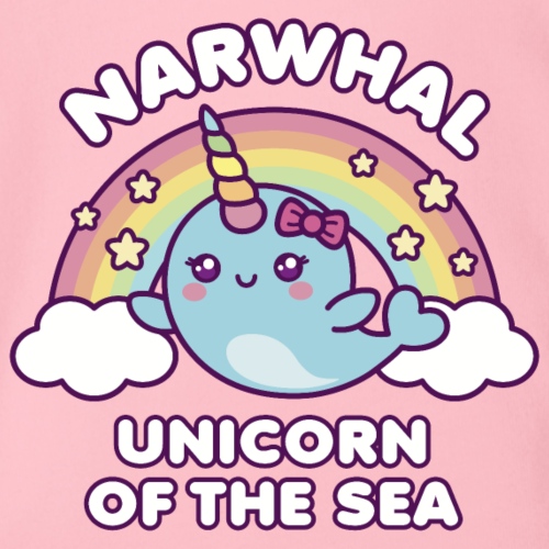 Narwhal - Unicorn Of The Sea - Organic Short Sleeve Baby Bodysuit