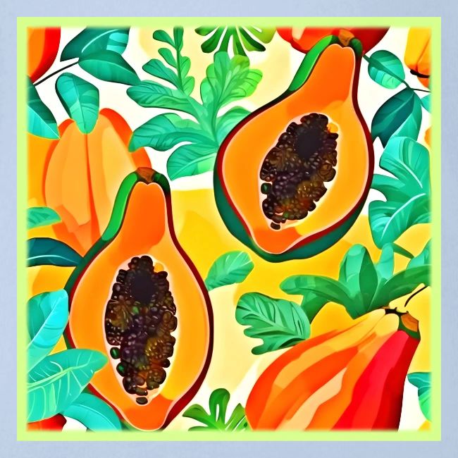 Tropical Papaya Pop Art