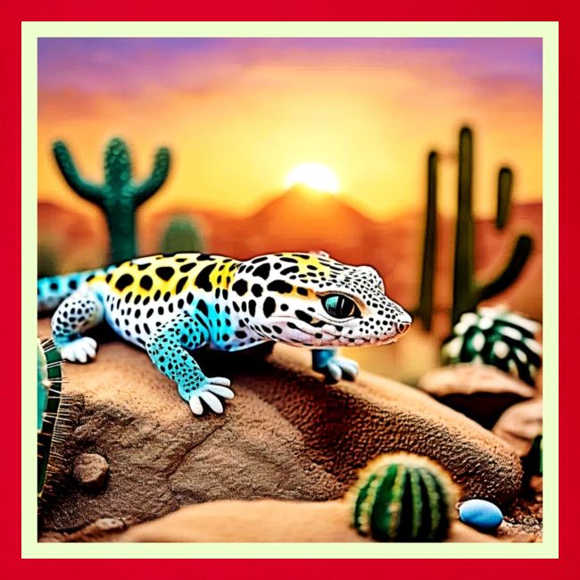 Colorful Gecko Rocks Design