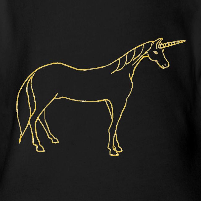 unicorn gold outline