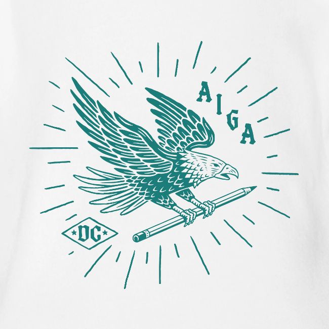 Fly Like an AIGA DC Eagle (teal)