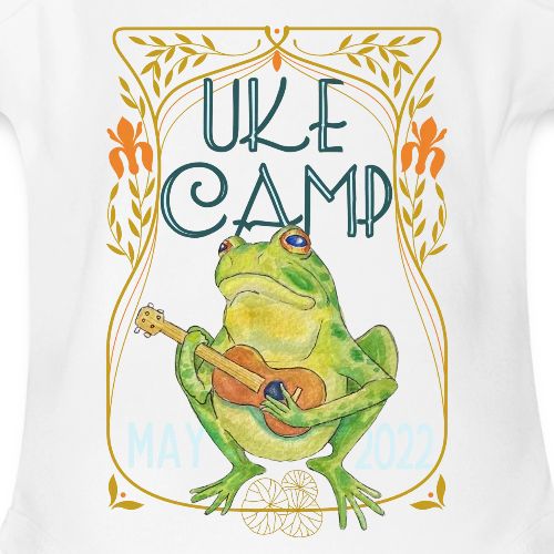 Uke Camp stickers - Organic Short Sleeve Baby Bodysuit
