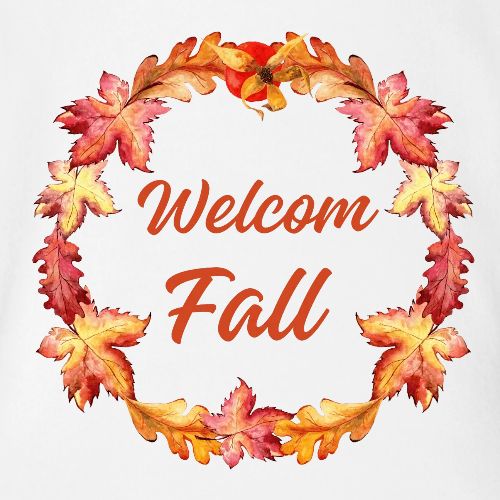 Welcome fall - Organic Short Sleeve Baby Bodysuit