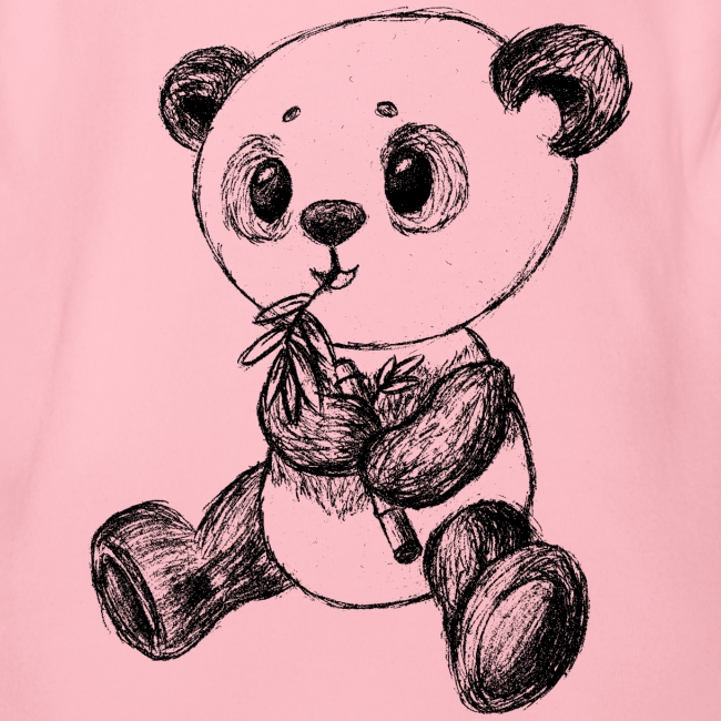Panda bear black scribblesirii