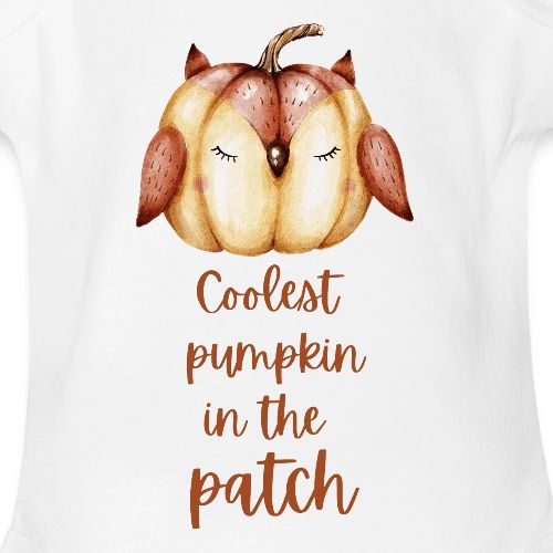 Coolest pumpkin in the patch - Organic Short Sleeve Baby Bodysuit