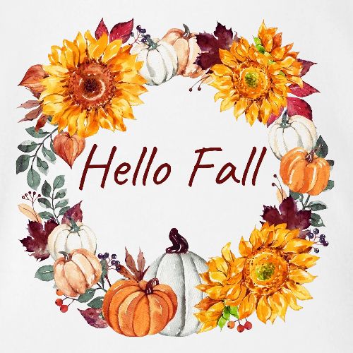 Hello Fall - Organic Short Sleeve Baby Bodysuit