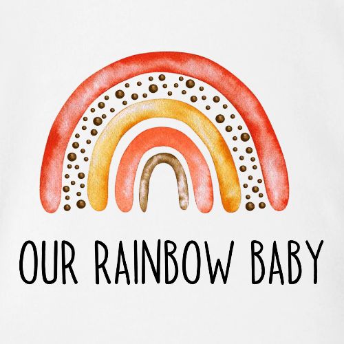 Rainbow baby - Organic Short Sleeve Baby Bodysuit