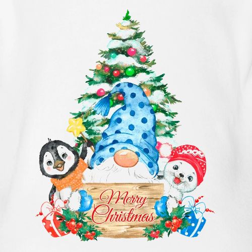 Mеrry Christmas - Organic Short Sleeve Baby Bodysuit