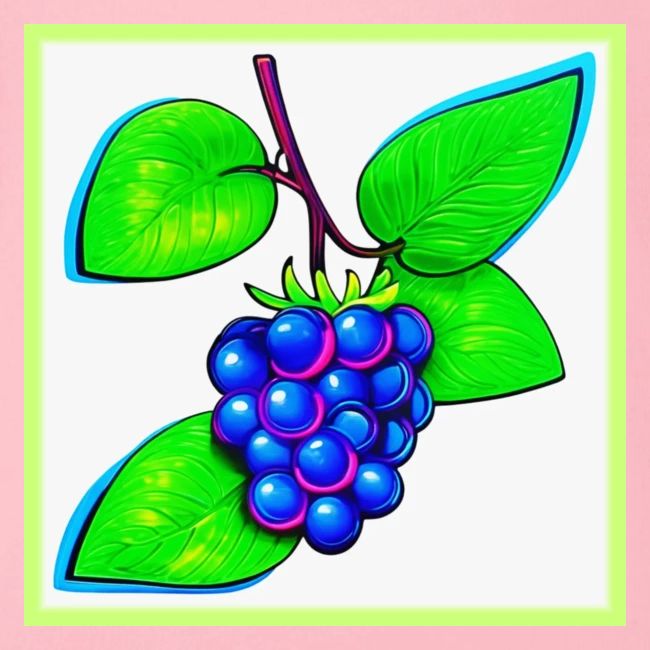 Vibrant Blueberry Pop Art