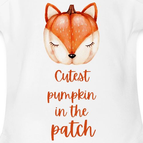 Cutest pumpkin in the patch - Organic Short Sleeve Baby Bodysuit