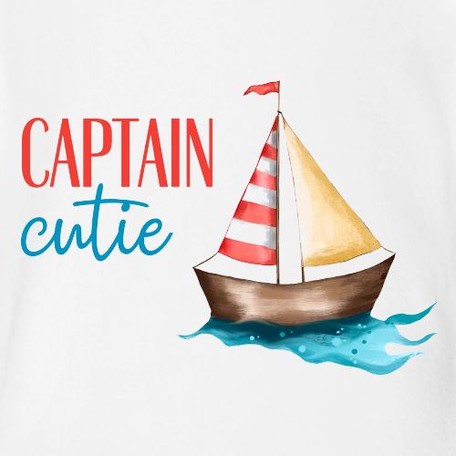 Captain cutie - Organic Short Sleeve Baby Bodysuit
