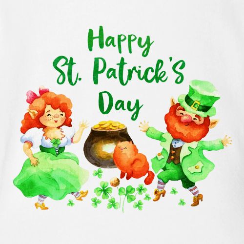St Patrik's Day - Organic Short Sleeve Baby Bodysuit