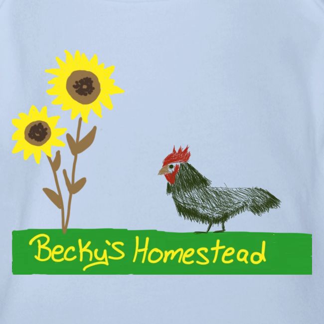 Chicken and Sunflowers