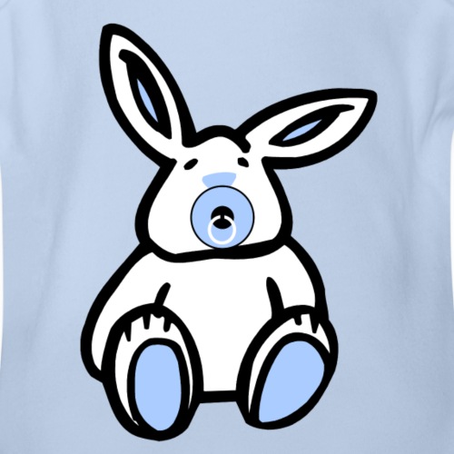 Easter Blue Baby Bunny - Organic Short Sleeve Baby Bodysuit