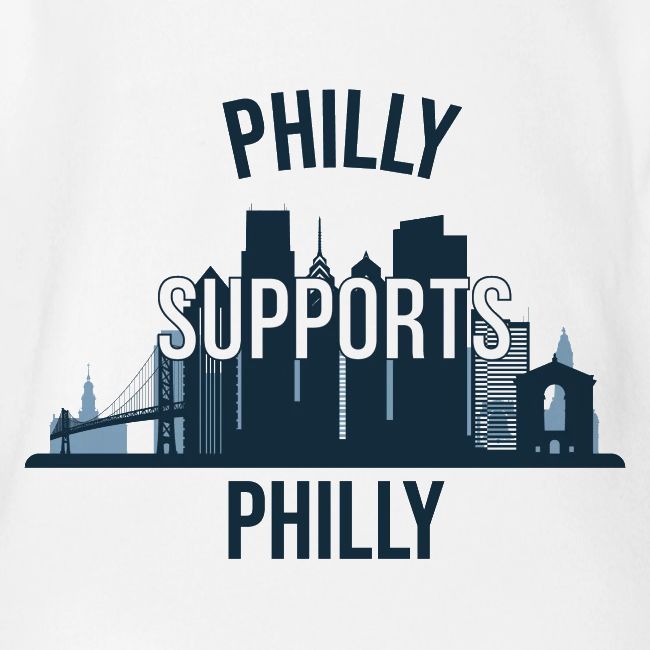 Philly Supports Philly skyline blue transparentbg