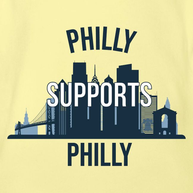 Philly Supports Philly skyline blue transparentbg