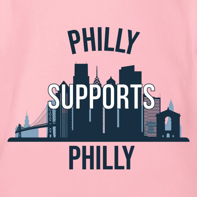 Philly Supports Philly skyline blue transparentbg