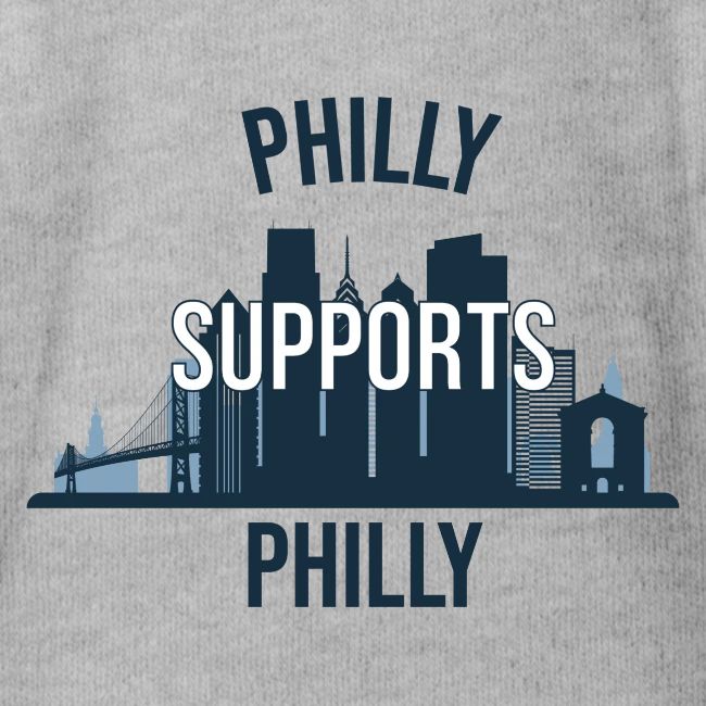 Philly Supports Philly skyline blue transparentbg