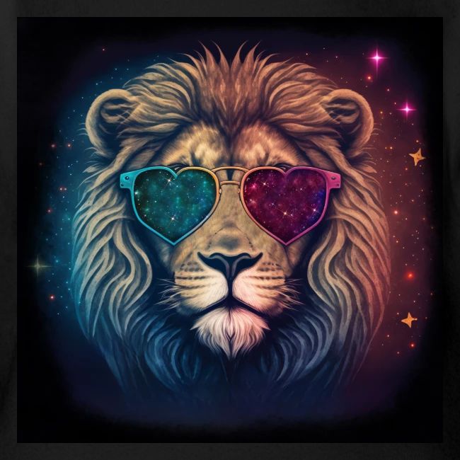 Jesus Lion of Judah wearing love glasses