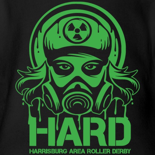 HARD Logo - For Dark Colors - Organic Short Sleeve Baby Bodysuit