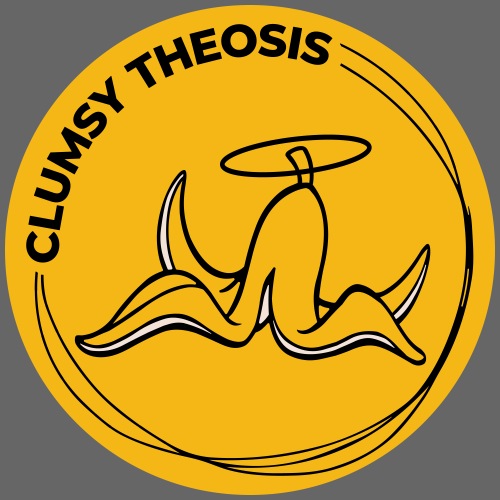 Clumsy Theosis Logo - Organic Short Sleeve Baby Bodysuit