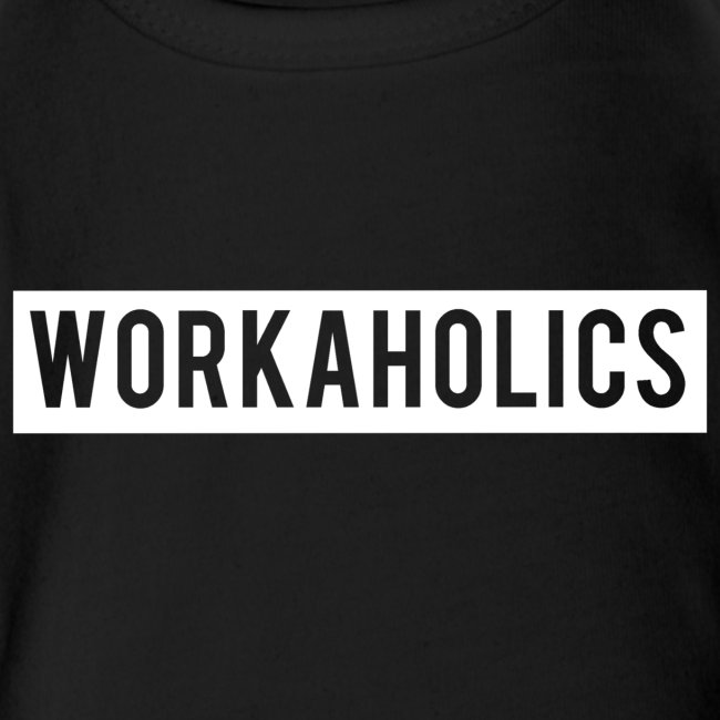 Logo de texte négatif Workaholics