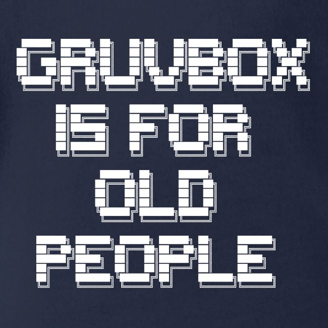 Gruvbox Old People ASCII