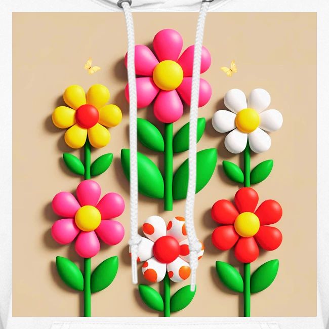 3D Flowers and Butterflies in Amber, Floral Design