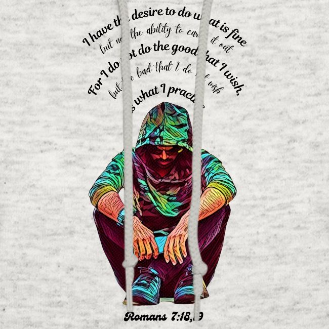 Hooded Man Color Pencil Sketch Drawing Scripture
