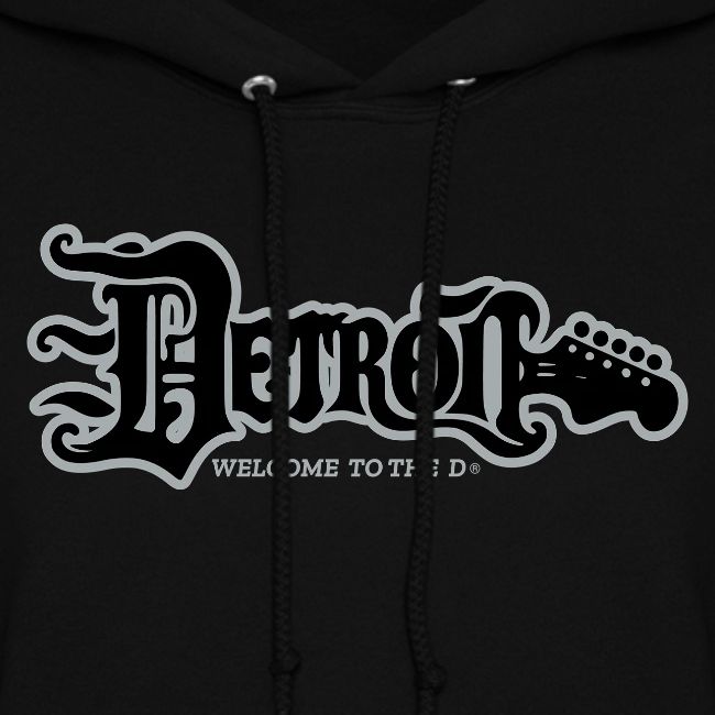 DETROIT GUITAR WTTD BLK SLR REG FONT